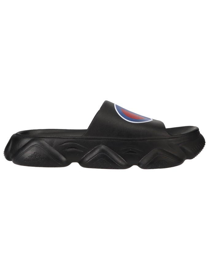 Men's Champion Meloso Squish Slides Black | AJIFY3129