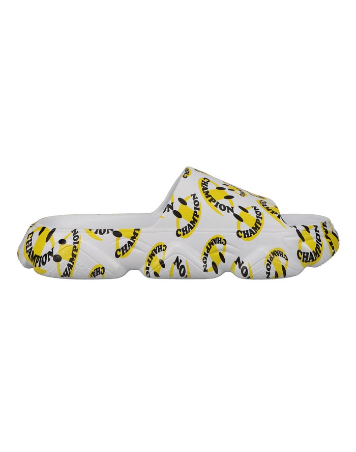 Men's Champion Meloso Squish Slides White / Yellow | SLONP2945