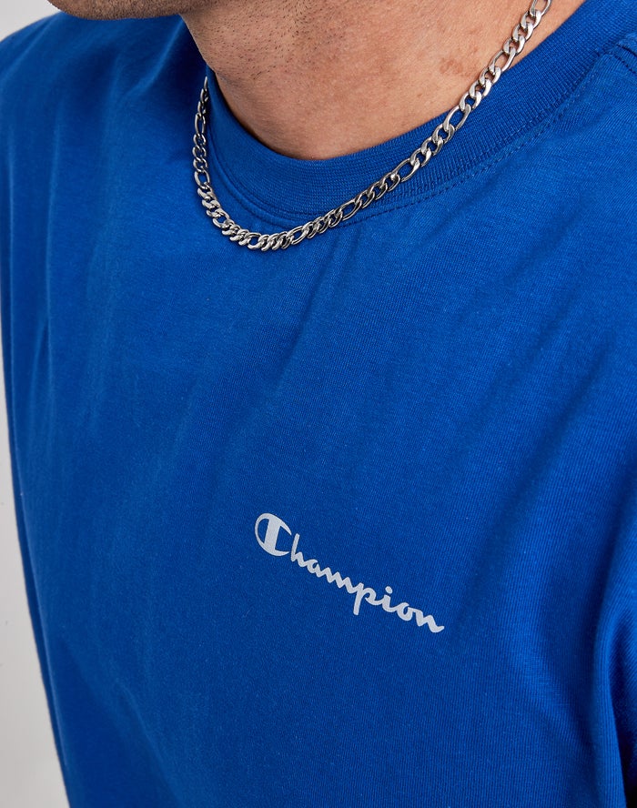 Men's Champion Muscle Script Logo Tops Light Royal | FJSPY7509