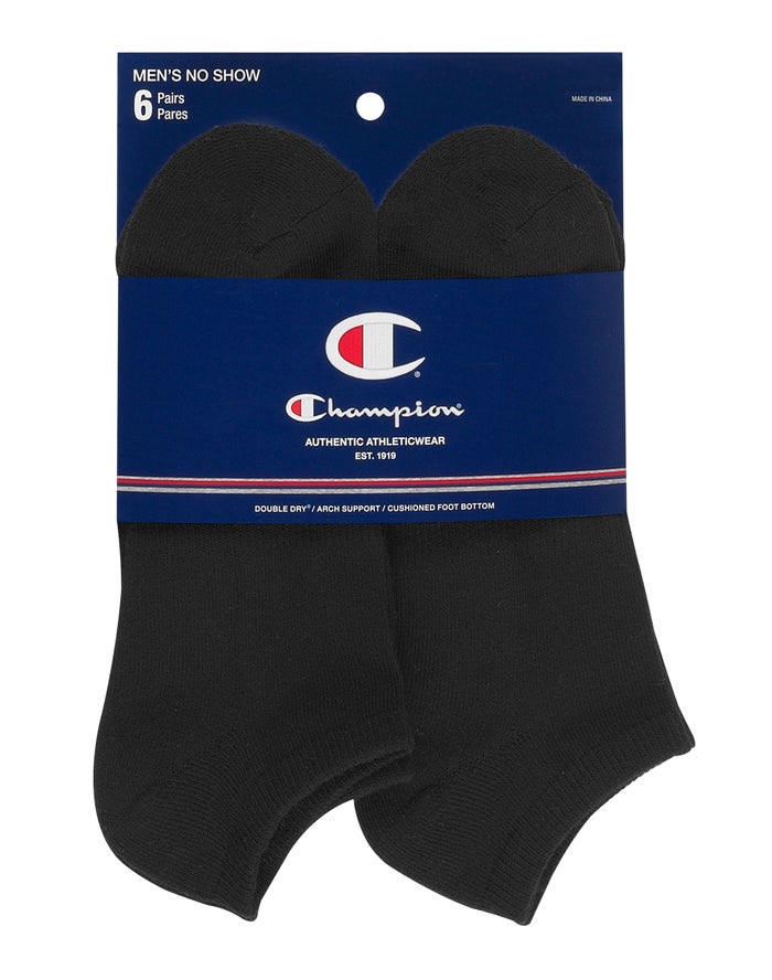 Men's Champion No-Show 6-pairs Socks Grey | CDNKO3469