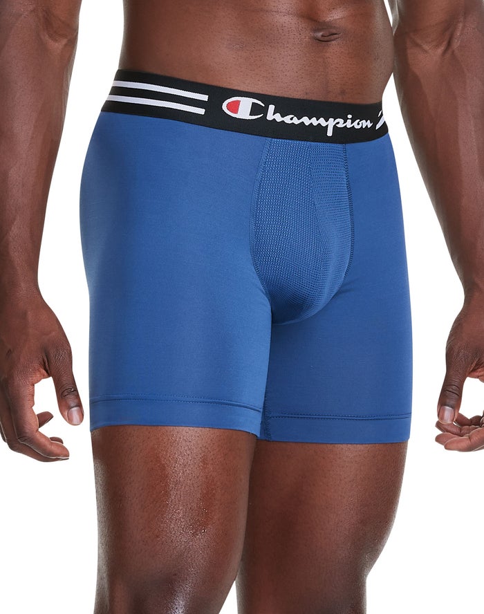 Men's Champion PERFORMANCE 3-PAIRS Underwear Black / Black / Black / Red / Black / Black | DHBVP4603