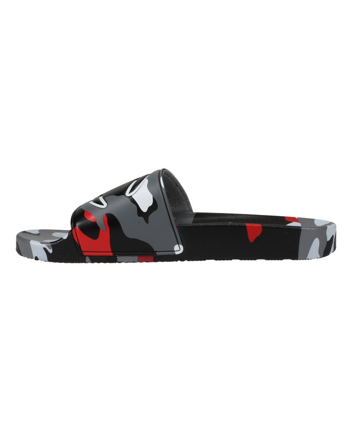 Men's Champion Stormy Night Slides Black Multicolor | PUDJW1259