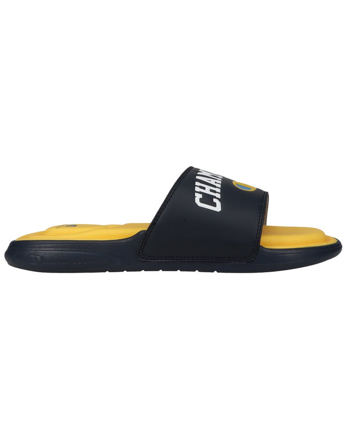 Men's Champion VITAL ARCH FORSYTHIA Slides Navy / White | PTXAM1853