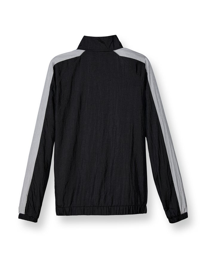 Men's Champion Windsuit Script Jackets Black / White | IGFSW3497