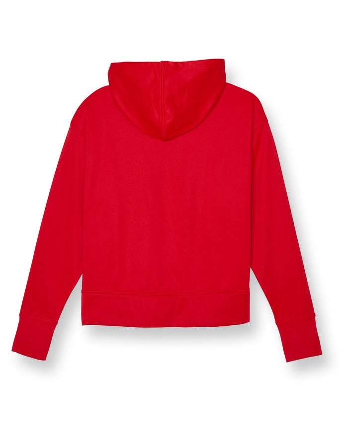 Women's Champion Game Day Graphic Block Logo Hoodie Red | VWJPD9042