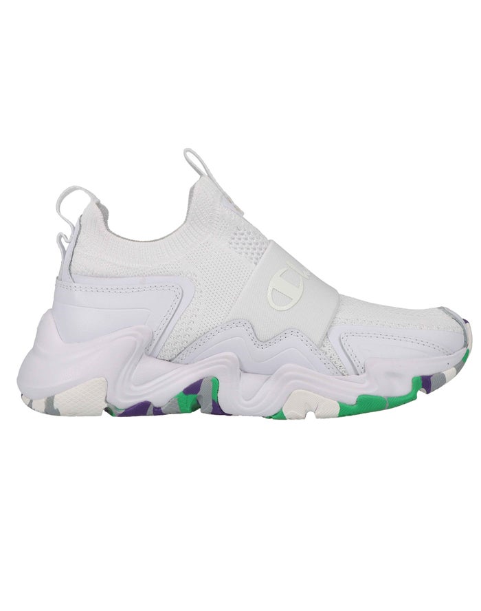 Women's Champion HYPER C SPEED Sneakers White Camo Multicolor | QGZPJ8340