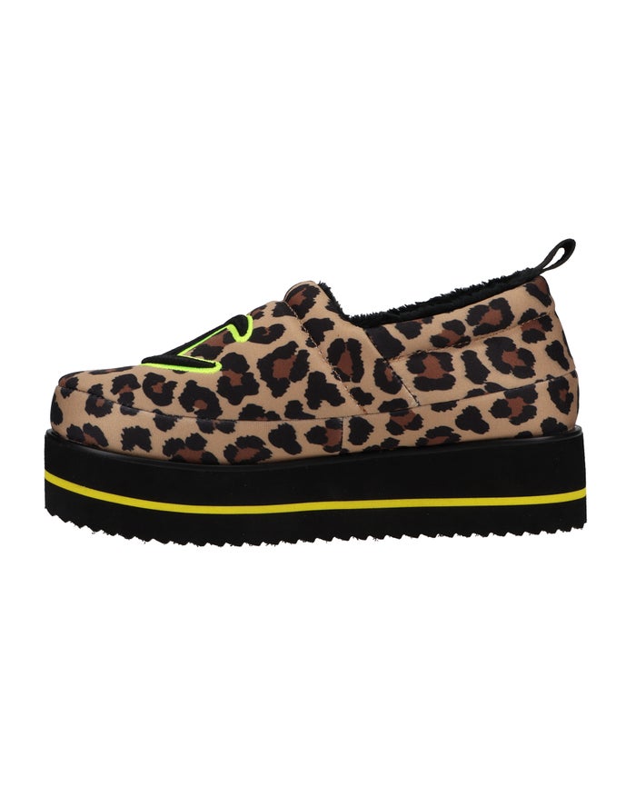 Women's Champion Hot Stuff Platform Slippers Black / Leopard | UNYRW4093