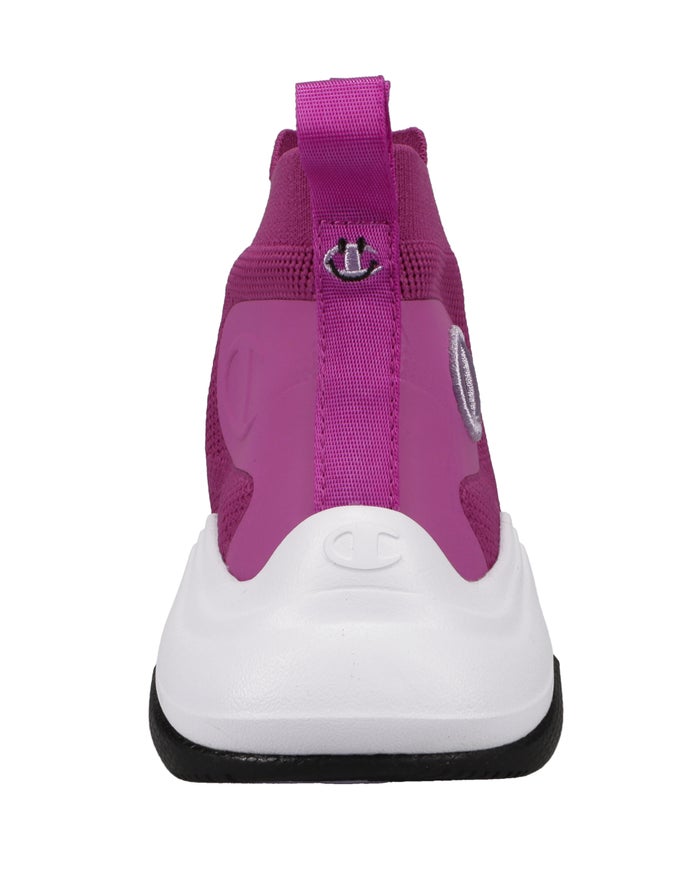 Women's Champion Hyper C Raw Smile Sneakers Fuchsia / Purple | NSGFM8910