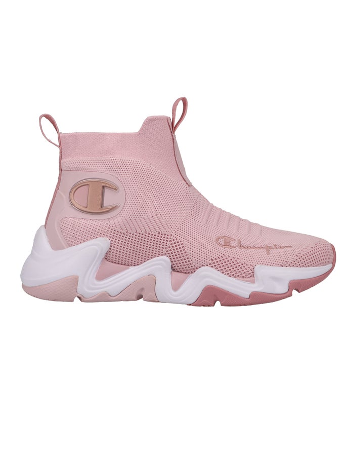 Women's Champion Hyper C Raw Sneakers Pink / Rose | OUMKG7605