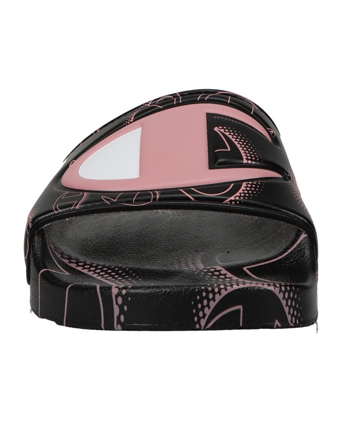 Women's Champion IPO 3D C LOGO Slides Black / Rose | PWOIC4670