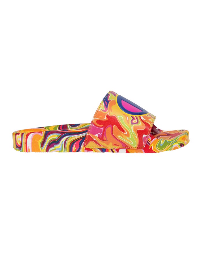 Women's Champion IPO Liquid Slides Fuchsia Multicolor | EUZTR1409