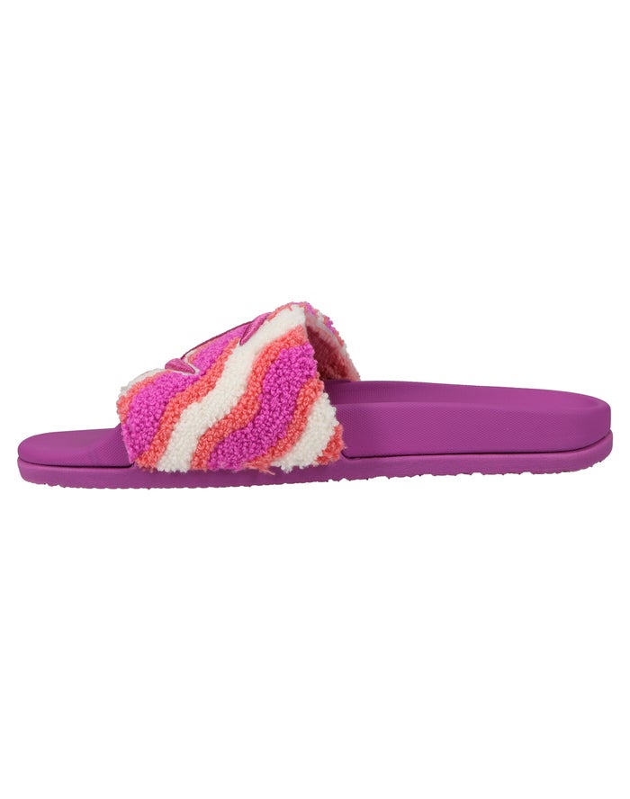 Women's Champion IPO Squish Waves Slides Fuchsia / Rose / White | QWBPJ1796