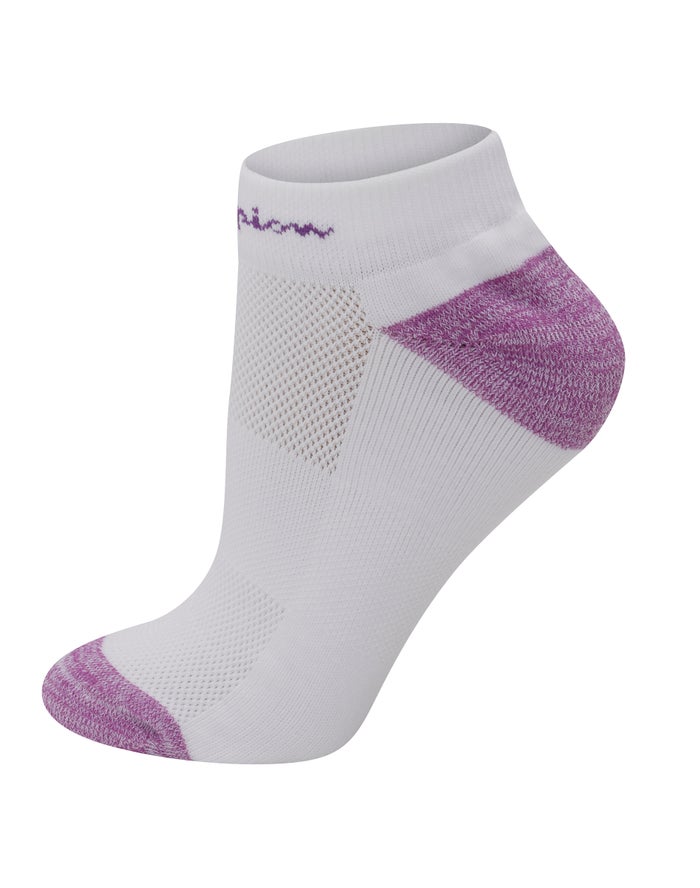 Women's Champion Low-Cut 6-Pairs Socks White / Purple / Turquoise | JISDO0149