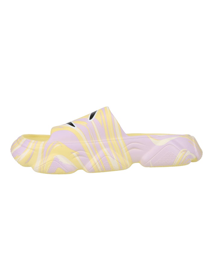 Women's Champion Meloso Squish Swirl Slides Yellow | LUGXI0235