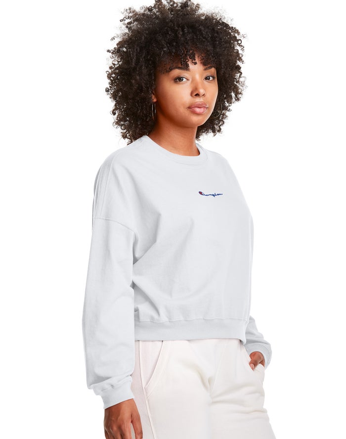 Women's Champion Middleweight Oversized Hoodie Grey | KPETS2153