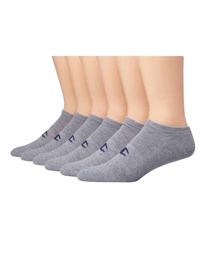 Women's Champion No-Show 6-pairs Socks Black | XWDRJ7306