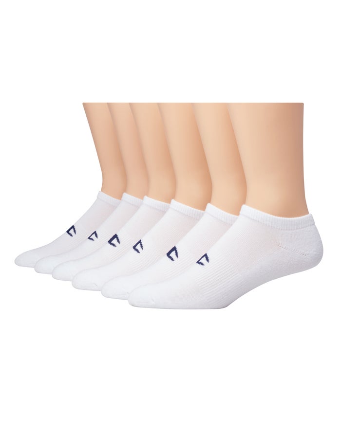 Women's Champion No-Show 6-pairs Socks Black | XWDRJ7306