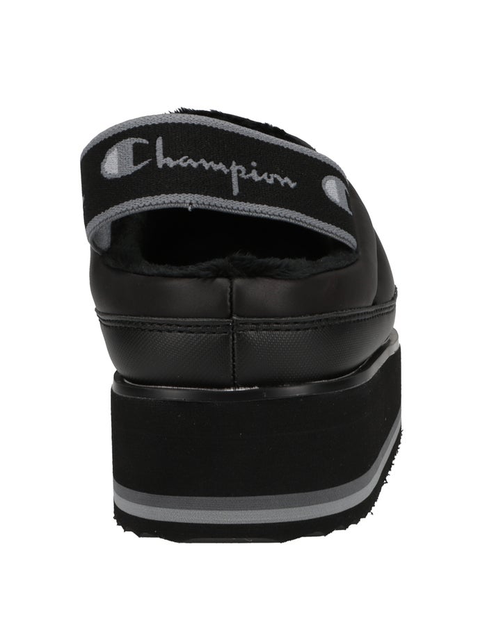 Women's Champion Platform Slippers Black | YAWUJ2415