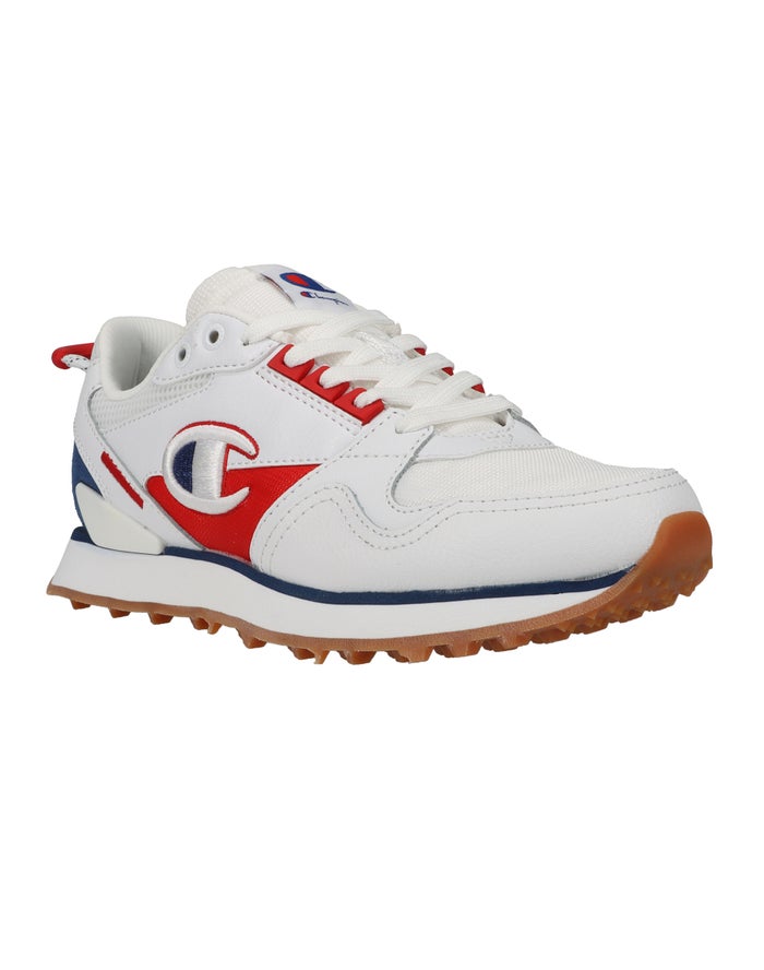 Women\'s Champion Relay Sneakers White / Blue / Red | NYIWS9536