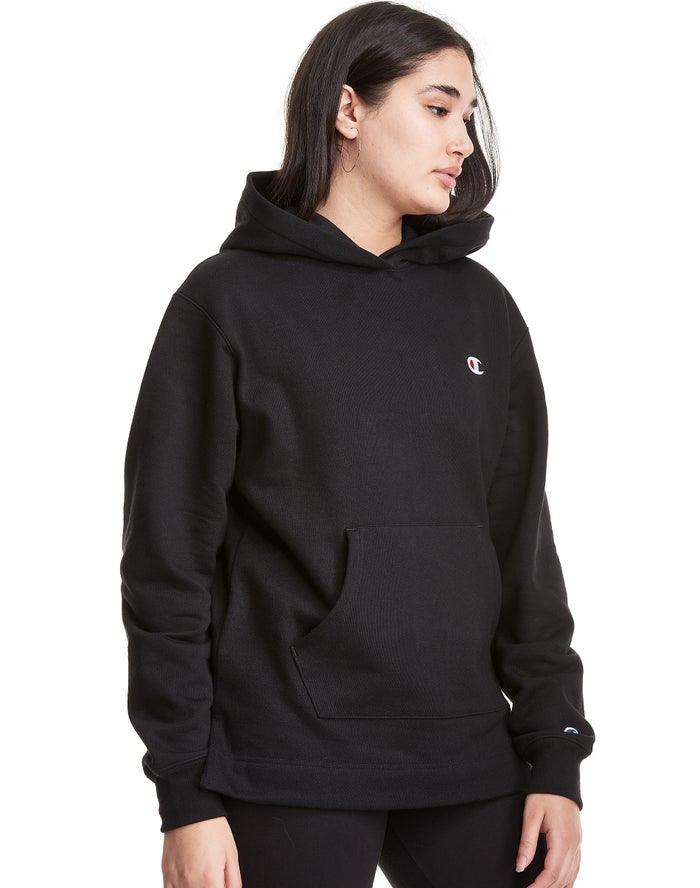 Women's Champion Reverse Weave Open Hoodie Black | MSYIQ2370