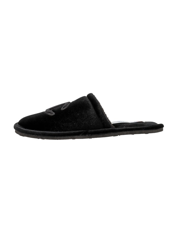 Women's Champion Sleepover Velvet Slippers Black / Deep Red | IFRSW8760