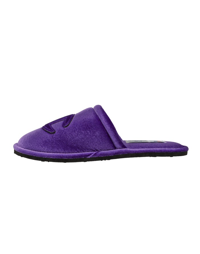 Women's Champion Sleepover Velvet Slippers Purple / Turquoise | KPSNZ2531