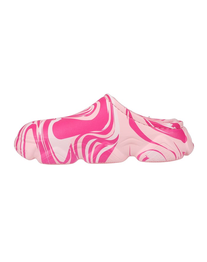 Women's Champion Super Meloso Swirl Slides Pink | MHOXD7234