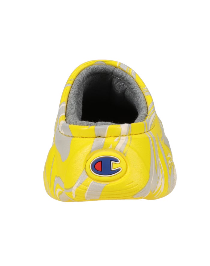 Women's Champion Super Meloso Swirl Slides Yellow | MZOEL6398