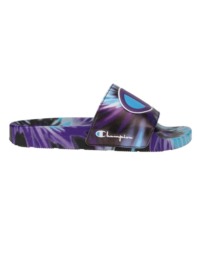 Women's Champion Tie Dye Slides Multicolor | RVLPD2103