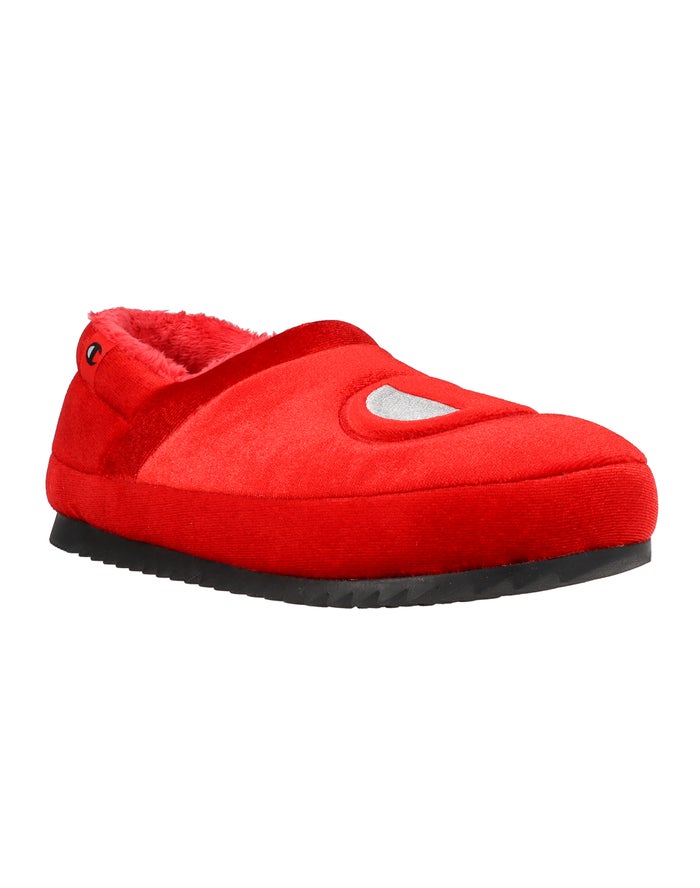 Women\'s Champion Varsity Velvet Heather Slippers Deep Red / Grey | TWXRS8625